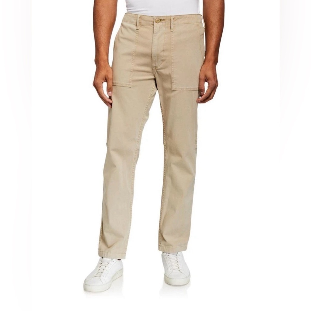 VINCE | MENS CARGO KHAKI FOUR POCKET STYLING UTILITY TWILL PANTS SIZE 30